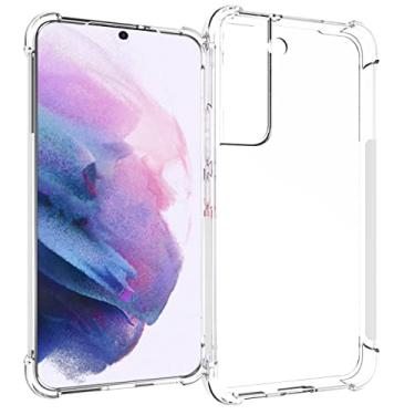 Imagem de USTIYA Capa para Samsung Galaxy S22 5G Uso Resistente, Bumper Absorção Choques em TPU Transparente Protector Câmera Espessamento nas Quatro Pontas da Carcasa