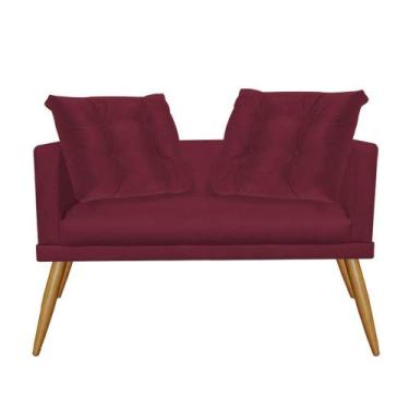 Imagem de Namoradeira Sofá Recamier Lucia Confort Com Almofada Sala Recepção Esc