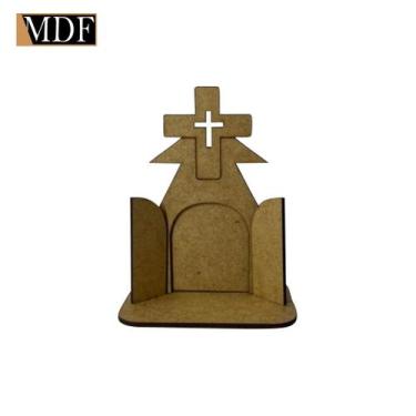 Imagem de Kit 3 Porta Retrato Modelo Oratório Igreja 10x14 Mdf Madeira - ATACADÃ