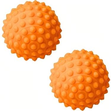 Imagem de Kit 02 Bolinha Cravo Fisioterapia Anti Stress Mão Bola Pet (Laranja)