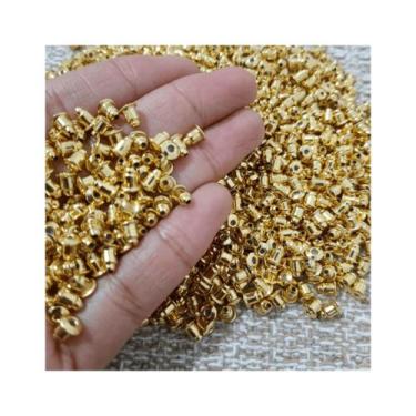 Imagem de Tarracha Modelo Bala Dourada Para Brincos 60 Peças - Art e Montagem