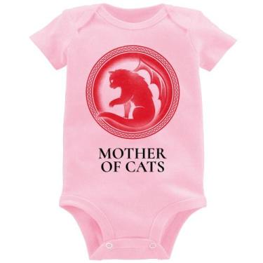 Imagem de Body Bebê Mother of Cats - Foca na Moda, Rosa bebê, G