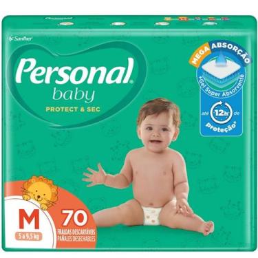 Imagem de Fraldas Descartáveis Personal Baby - Pacote Hiper M 70 Unidades