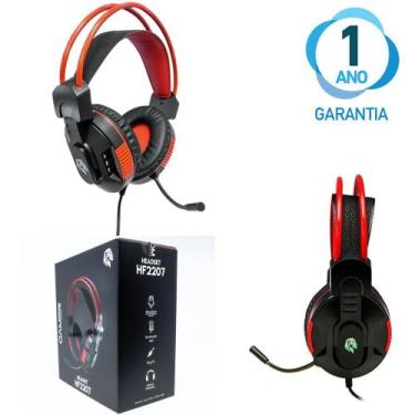 Imagem de Ano Garantia Fone Gamer Headset com Microfone Grave e Led Plug P2 HF22