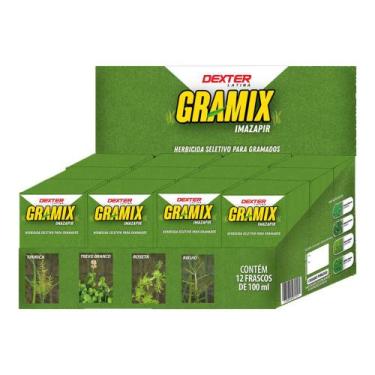 Imagem de Kit 12 Gramix Original 100ml Seletivo Eficaz Gramado Jardim - Dexter L