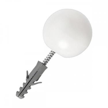 Imagem de Batedor De Porta Sforplast Bola Branca Pacote Com 10 Pecas, Branco