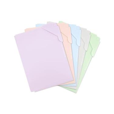 Imagem de GAUENEEN Mangas de plástico para pastas, bolsos para projetos de plástico Morandi Colors, serve para papel tamanho A4 e carta, pastas de documentos transparentes para escola e material de escritório