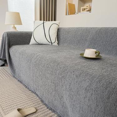 Imagem de Couch Cover, Waterproof Couch Cover, Thickened Chenille Sofa Cover, Large Anti-Scratch and Wrinkle-Resistant Sofa Cover, Pet-Friendly Wear-Resistant Sofa Cover for Living Room(Gray,71 * 165in)