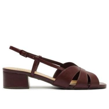 Imagem de Sandália Salto Bloco Gáspea Recortes  AnaCapri Feminina-Feminino