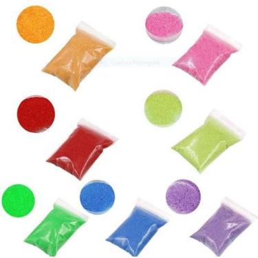 Imagem de Areia Colorida Escolar Quartzo Infantil 100 Gramas=4 Pacotes - agrog