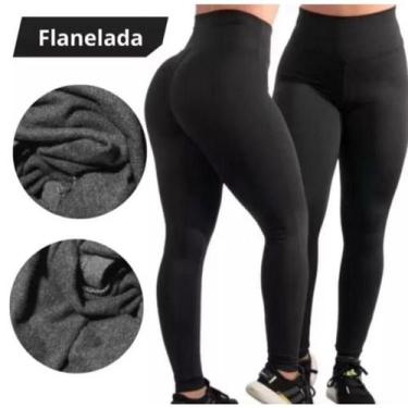 Imagem de Legging Flanelada Grossa Calça Leg Peluciada Forrada Por Dentro Costur