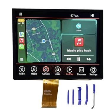 Imagem de Substituição 17-21 Uconnect 21.3 cm Uconnect 4C UAQ Monitor LCD Touch-Screen Radio Navigation, Display Touch Screen Radio Navigation Adequado para Dodge RAM Jeep Chrysler 2017 e superior Substituir