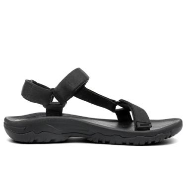 Imagem de Jofofun Sandálias esportivas masculinas clássicas originais para caminhadas aquáticas de praia com suporte de arco, Preto, 38