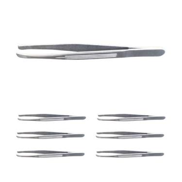 Imagem de Conjunto 6un pinça de sobrancelha inox diagonal firme - Rio Tijucas