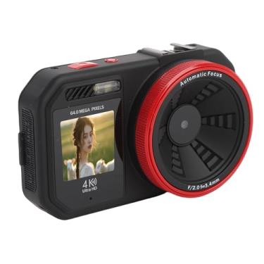 Imagem de Câmera Digital de 64MP, Câmera de Vídeo de Tela Colorida de 2,8 HD para Fotografia Automática, Zoom Digital 18x, Câmera Digital de Ponto e Tiro para Adolescentes para (Preto)