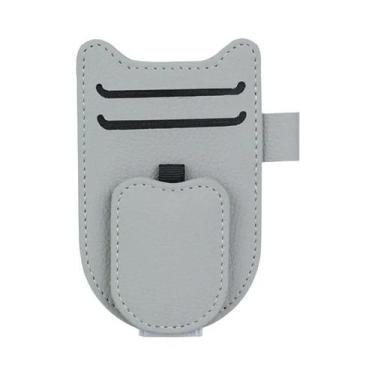 Imagem de Suporte De Óculos De Sol Magnético Para Viseira De Carro De Luxo 3 Em 