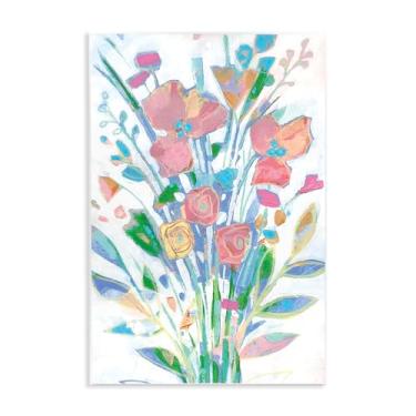 Imagem de Stupell Industries Arte de placa de parede de buquê alegre pastel, design por Stephanie Fielden, 13 x 19