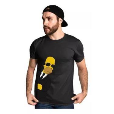 Imagem de Camiseta Homer Simpson Segurança Camisa Premium - Loja Dinka, G, Preto