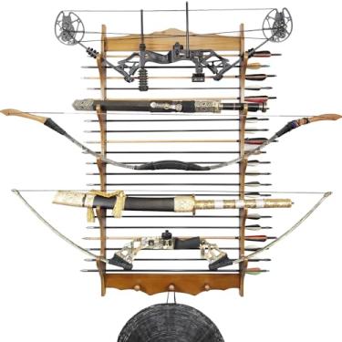 Imagem de Suporte de espada prateleira de exibição de espadas, suporte de parede para katana de 1 a 6 níveis, suporte de exibição de espadas, suporte de parede para exibição de espadas de várias camadas, c