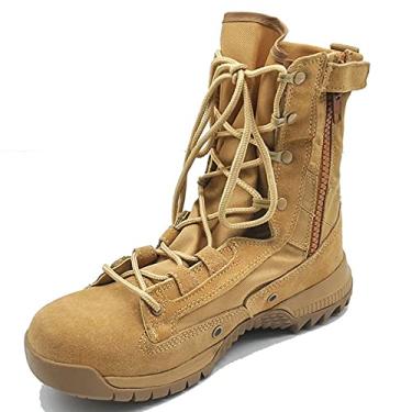 Imagem de Botas masculinas para homens, calçados masculinos do exército para tornozelos do deserto, botas caminhada, botas combate de patrulha, corrida justa ao ar livre, caminhada, trekking(39 EU)