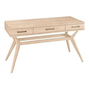 Imagem de Hekman Mesa de escritório para móveis – Coleção Miramar, design de três gavetas com elegância moderna