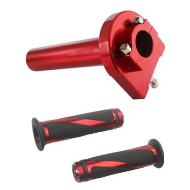 Imagem de Adsspro Cabo universal de alumínio CNC para motocicleta, 7/20.3 cm 22 mm, tubo de torção rápida, controle de alavanca motorizado com guidão para a maioria das motos esportivas de scooter R1 R6 R6S R3