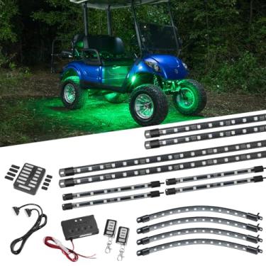 Imagem de LEDGlow Kit de iluminação neon com detalhes de brilho de LED de 12 peças com luzes interiores e de roda para carro EZGO Yamaha Club – Serve para carrinhos de golfe elétricos e a gás – Resistente à água