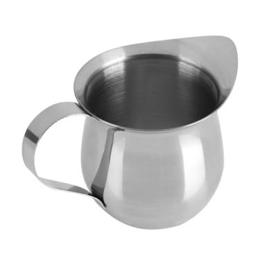 Imagem de Aço Inoxidável Leite Arremessador de Arremessador de café Com Leite de Cozinha Caneca Caneca Aço Inoxidável Leite Copo de Espuma para Amantes de Cappuccino (90ml / 3oz)