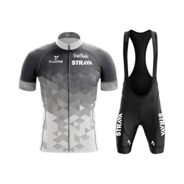 Imagem de Conjunto De Shorts De Camisa De Ciclismo Masculino CUDRE STRAVA Bike S