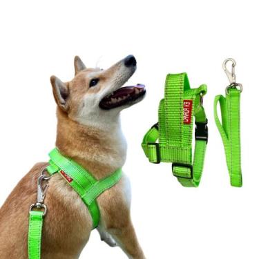 Imagem de Conjunto Peitoral Pontilhado com Guia para Cachorro - Canadá K9 - Cana