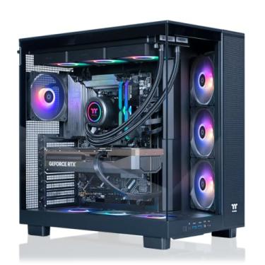 Imagem de Thermaltake LCGS View 9080-380XL Desktop para jogos (AMD Ryzen™ 9 9900X3D, memória ToughRam 32GB DDR5 6000MT/s RGB, NVIDIA® GeForce RTX™ 5080, 2TB NVMe M.2, WiFi, Windows 11) VXLB-X870-580-LCS