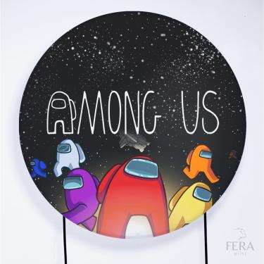 Imagem de Painel Decorativo para Festa 1,50x1,50 metros Vesti Fácil com Elástico Among Us - Fera Print