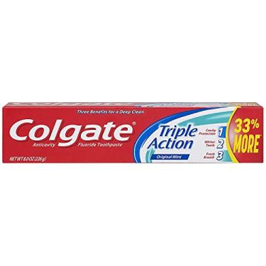 Imagem de Colgate Pasta de dente tripla ação, menta - 227 g (pacote com 6)