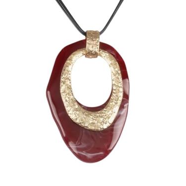 Imagem de Jeilwiy Colar feminino boho estilo hippie, grosso, longo, de couro, gargantilha preta, boêmio, Couro sintético, Sem Pedra Preciosa