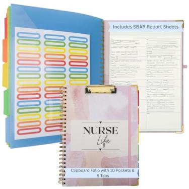 Imagem de Clipboard Folder and Refillable Nursing report Notepad (Pink Folio with 1 Patient per Template Refillable Notepad)
