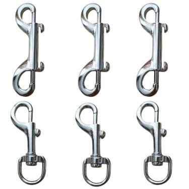 Imagem de WHZAZGW 3 Peças De Ganchos Pressão Giratórios Resistentes 3,5" E Fechos Liga Zinco Com Ponta Dupla, Clipes Metal Para Corrente Gatilho, Porta-Chaves, Mergulho, Chaveiro, Bandeira, Varal