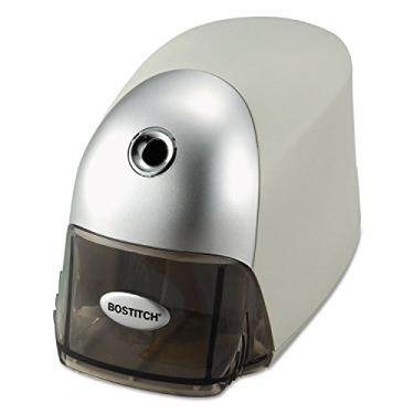 Imagem de Bostitch Office QuietSharp Apontador de lápis elétrico executivo resistente para afiação 65% mais rápida e vida útil do cortador 6x mais longa - compatível com lápis de cor, cromo dourado