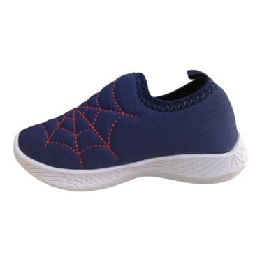 Imagem de Tenis Infantil Menino Menina Teia Calce Fácil Leve Passeio Volta as Aulas Caminhada Dia a Dia (azul, BR, Criança de 4 a 8 anos, Numérico, 29)