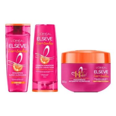 Imagem de Kit Elseve Liso Dos Sonhos Shamp + Condic 200 Ml + Mascara