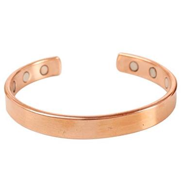 Imagem de INDTRESOR Pulseira magnética de cobre estilo tibetano. Forjada à mão com cobre puro sólido e de alto calibre. Elegância minimalista simples.