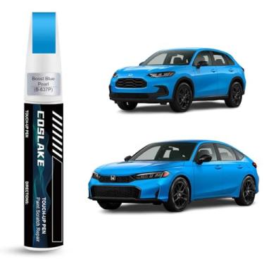 Imagem de COSLAKE Tinta de retoque de carro (Boost Blue Pearl(B-637P)) para Honda, kit de reparo de arranhões de pintura de carro, solução rápida e fácil de reparar, caneta removedor de arranhões 2 em 1 com cor
