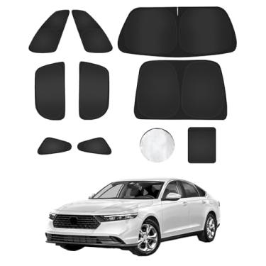 Imagem de 8 peças de persianas para Honda Accord 2023-2024 2025 com bolsa de armazenamento [design OEM, 100% bloqueio solar] Conjunto completo dobrável 240T Para-brisa para-sol viseira de sol - privacidade e