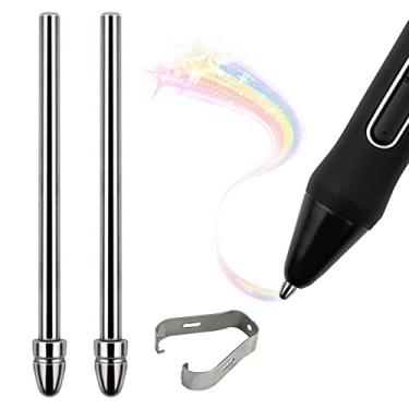 Imagem de Pontas de lápis finas de liga de titânio não desgastadas compatíveis com Huion PW517 Digital Stylus, pontas de substituição esferográficas PN05F. Serve para Kamvas 13/22 Plus/24 Pro 4K, Kamvas 16 Pro