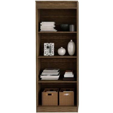 Imagem de Estante Armário Alta Livreiro Multiuso Office 4 Prateleiras Nogal