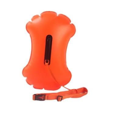 Imagem de Colaxi Boia de natação, saco flutuante, altamente visível, bolsa seca esportiva para atividades ao ar livre, bolsa de deriva para natação em águas abertas e, Laranja