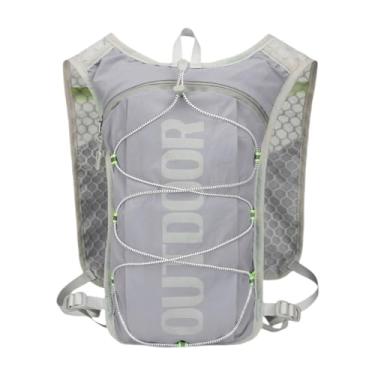 Imagem de kowaku Mochila de hidratação, colete de hidratação, mochila leve para homens e mulheres, de água para ciclismo, caminhada, ciclismo, corrida, atividades ao, Cinza