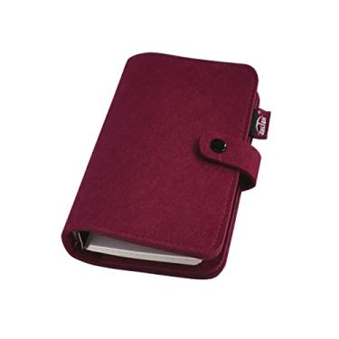 Imagem de A6/ A5 Capa de feltro com 6 furos, pasta de arquivo para fichário de visualização de anel redondo para protetores de folhas soltas/refil de caderno/scrapbooking/protetor de capa de fichário (Bossa