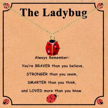 Imagem de GIAYIER Pulseira de joaninha para mulheres, meninas, joaninha, joaninha, presente para amantes, joaninha, presentes de boa sorte, para mãe, filha, neta, sobrinha, melhores amigas, Adjustable, Pedra,