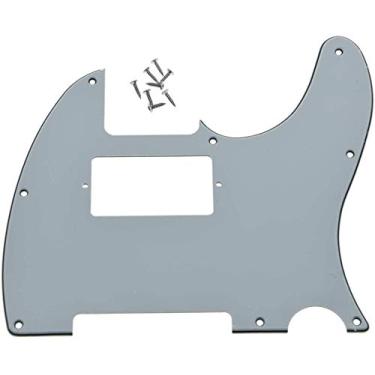 Imagem de Dopro Protetor de palheta Humbucker de guitarra Tele de 8 furos para telecaster FD dos EUA/México branco 3 camadas (WBW)
