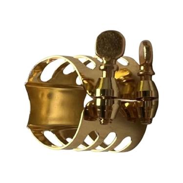 Imagem de menolana Abraçadeira para boquilha de saxofone alto, cobre, profissional, versátil, prendedor de braçadeira para saxofone para profissionais e iniciantes
